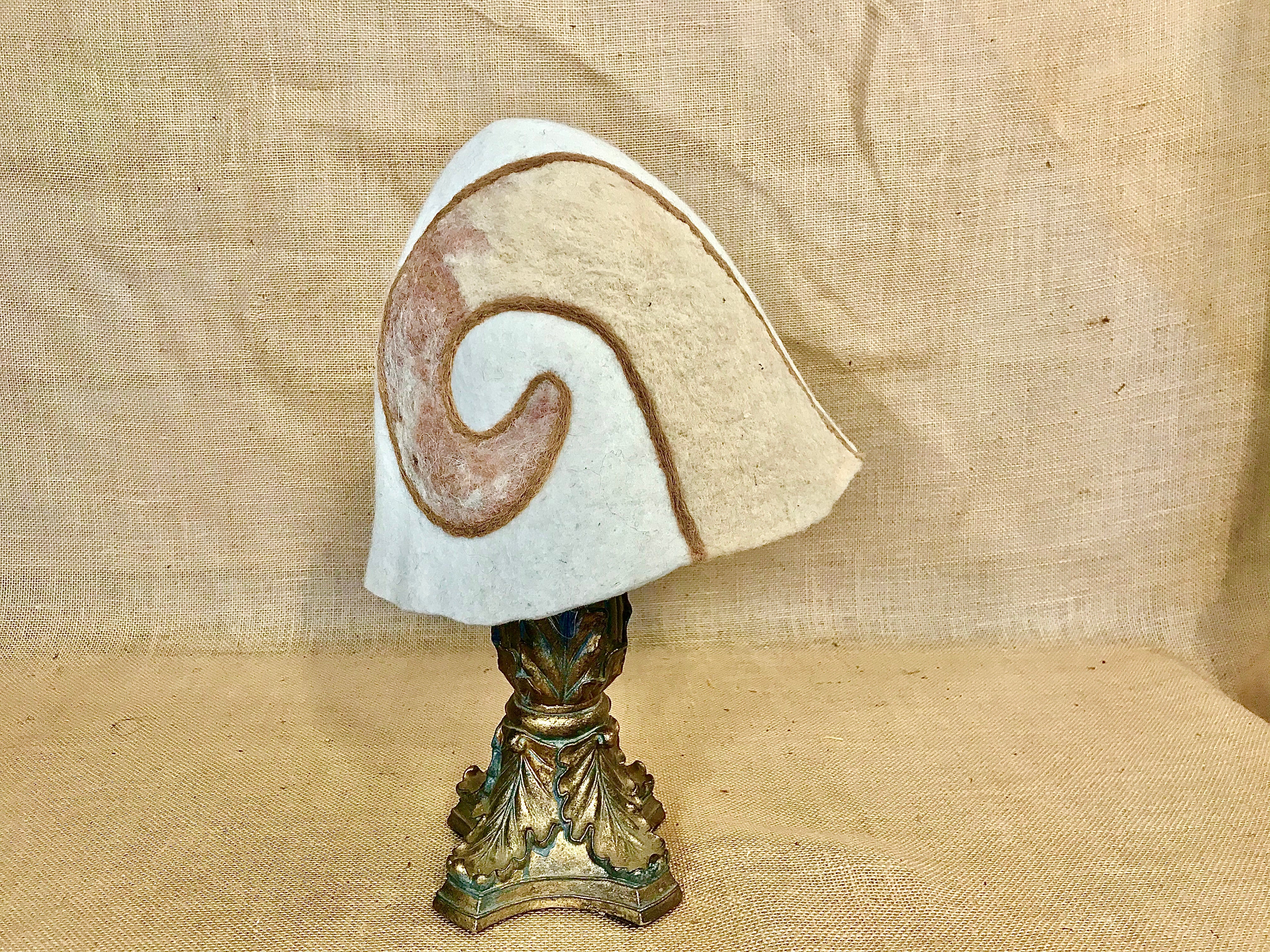 "Sunshine - Moonshine Satyr Horns" Wool Felt Gnome Hat