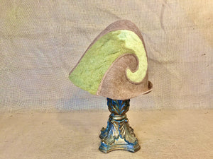 “Green Horn Satyr Horns” Wool Felt Gnome Hat