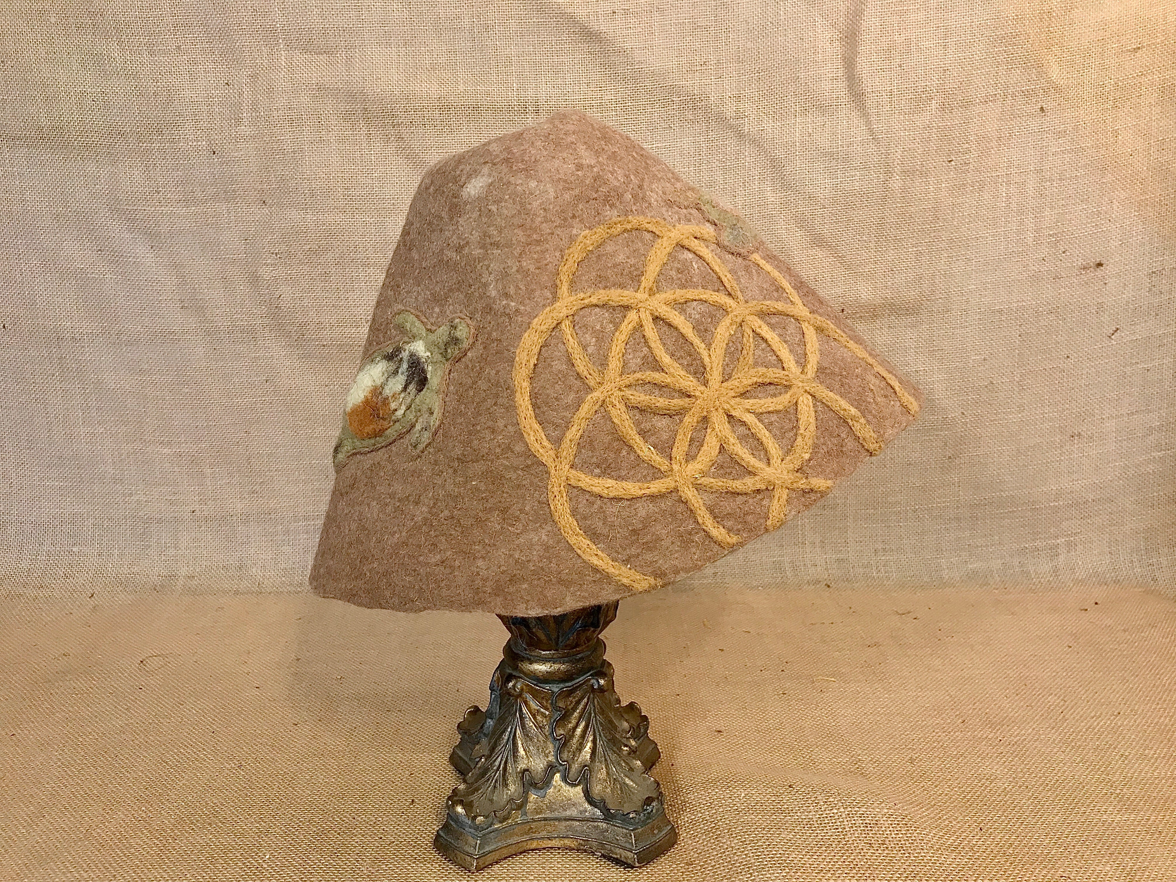 “Turtle of Life” Wool Felt Gnome Hat
