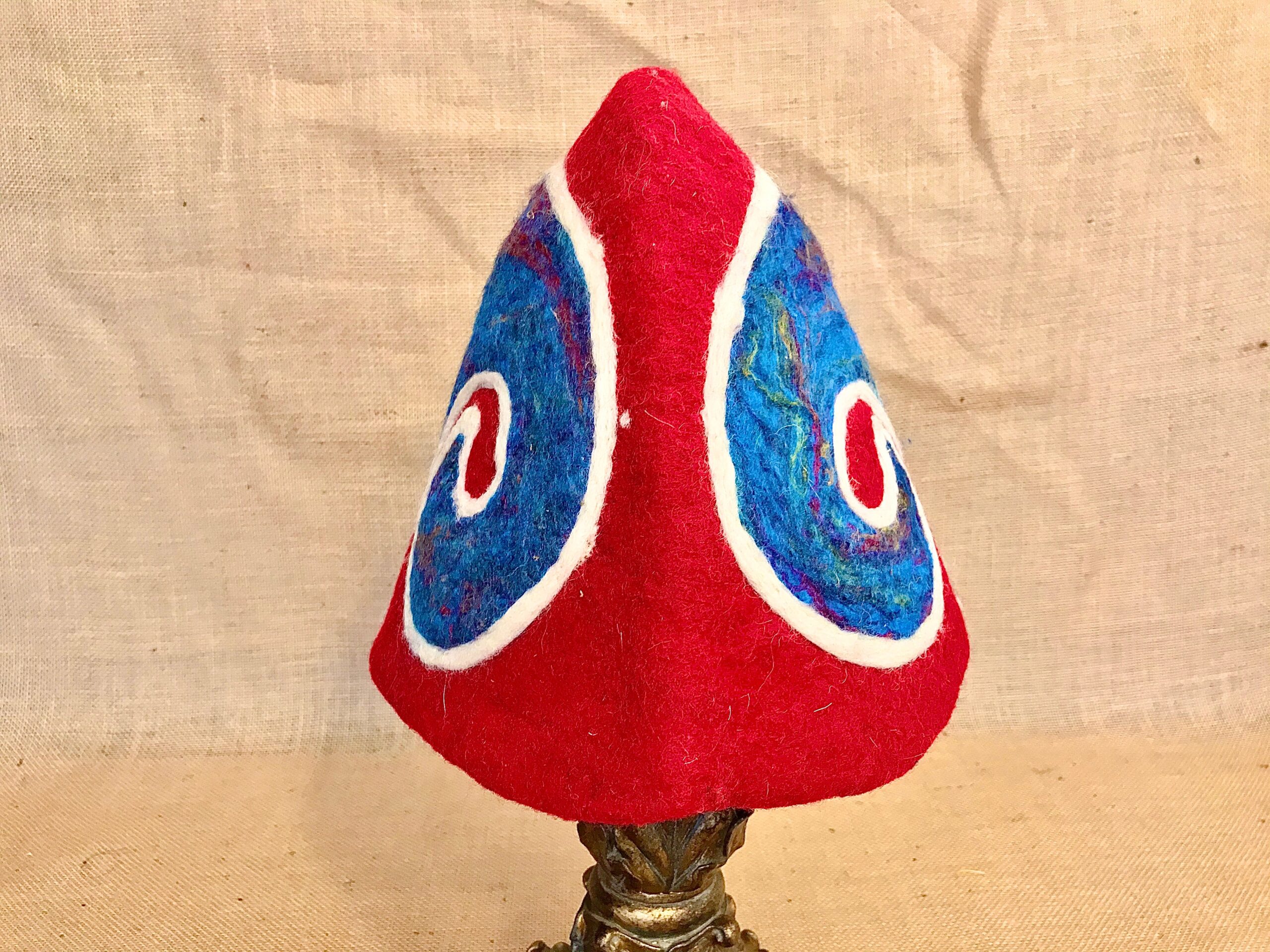 "Americana Satyr Horns" Wool Felt Gnome Hat - Image 5
