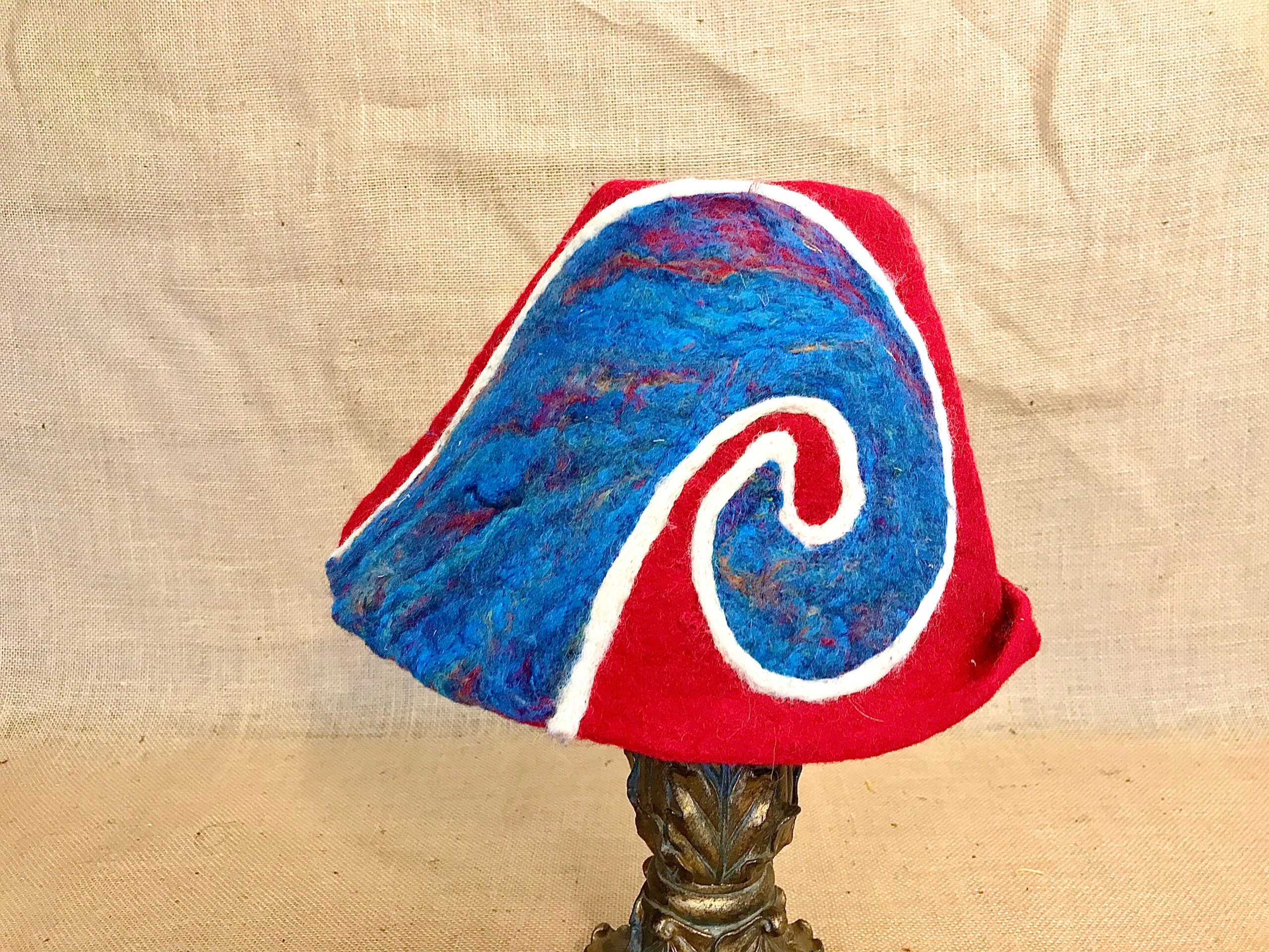 "Americana Satyr Horns" Wool Felt Gnome Hat - Image 6