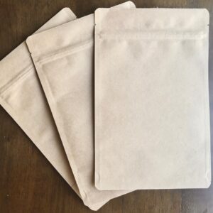8oz Home Compostable Kraft Mylar Stand Up Pouch