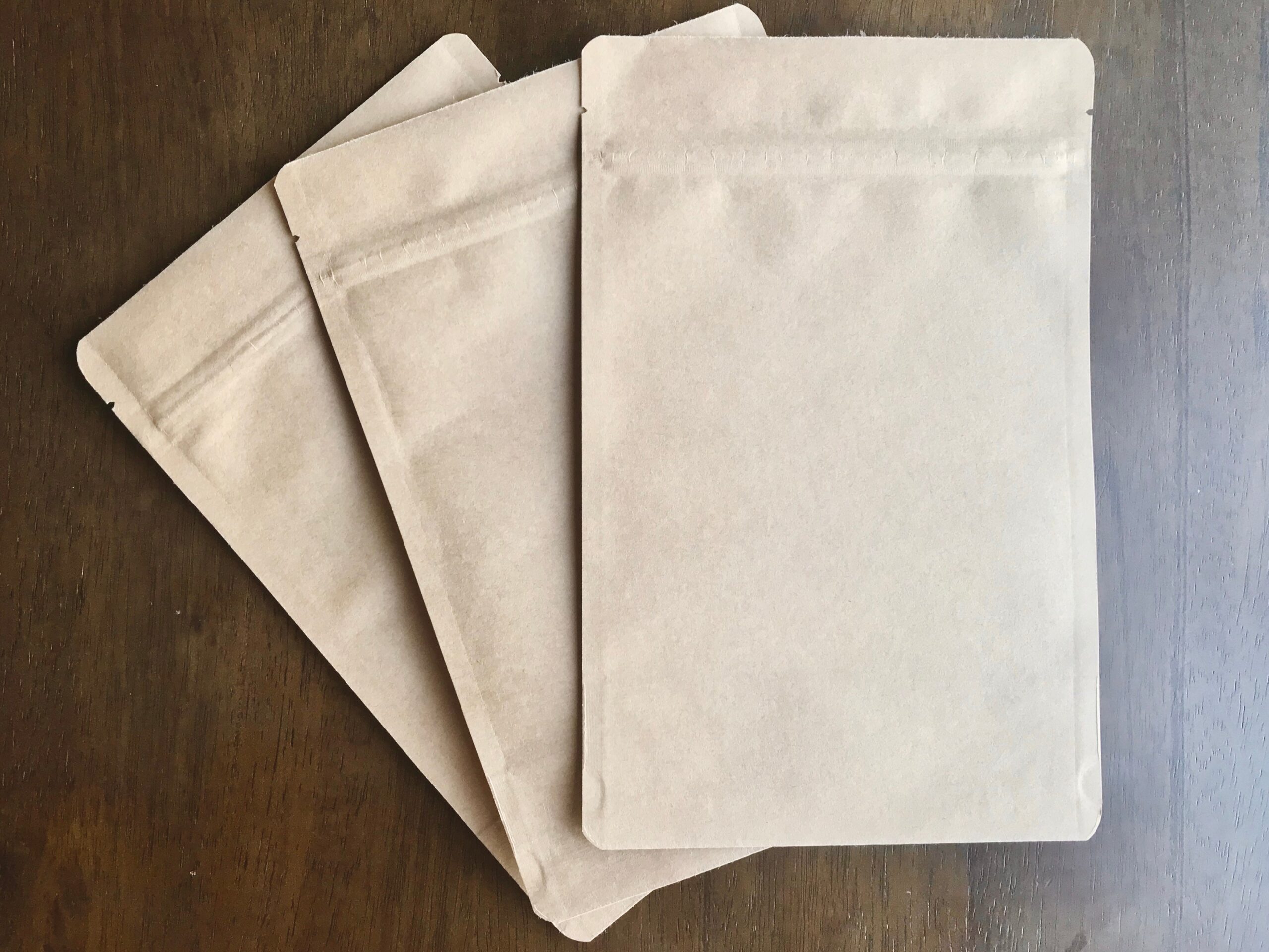 8oz Home Compostable Kraft Mylar Stand Up Pouch