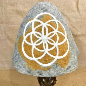 “Flower of Life Burst” Wool Felt Gnome Hat